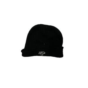Don't Follow Me Black Acrylic Beanie One Size Fits All